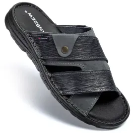 panszew-przewiewne-klapki-meskie-skorzane-czarne-buty-polskie-39-46