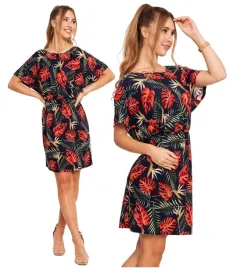 krotka-sukienka-damska-rozkloszowana-zwiewna-kolorowa-wzorzysta-moraj-l-xl