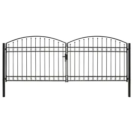 brama-ogrodzeniowa-podwojna-zaokraglona-stal-400x150-cm