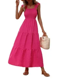 letnia-sukienka-luzna-codzienna-maxi-rozowa-marszczenia-kobieca-na-plaze