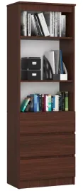 regal-stojacy-60-cm-do-biura-ksiazki-3-szuflady-3-polki-waski-pojemny-wenge