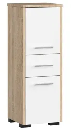 szafka-lazienkowa-slupek-fin-regal-85-cm-2-drzwi-1-szuflada-sonoma-bialy
