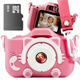 kamera-dla-dzieci-aparat-fotograficzny-roz-kotek-karta-8gb-smycz-zestaw