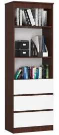 regal-stojacy-60-cm-do-biura-ksiazki-3-szuflady-3-polki-waski-wenge-bialy