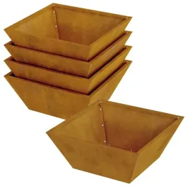 donica-ogrodowa-5-pcs-rdzawy-40-x-40-x-15-cm