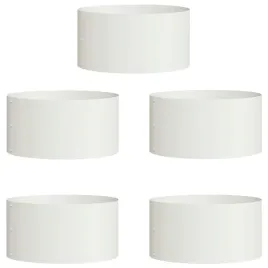 donice-ogrodowe-5-pcs-bialy-40-x-40-x-20-cm-stal