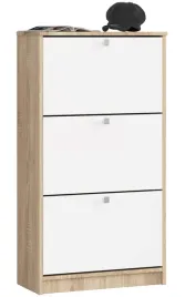 szafka-na-buty-waska-60cm-dab-sonoma-biala-3-drzwi