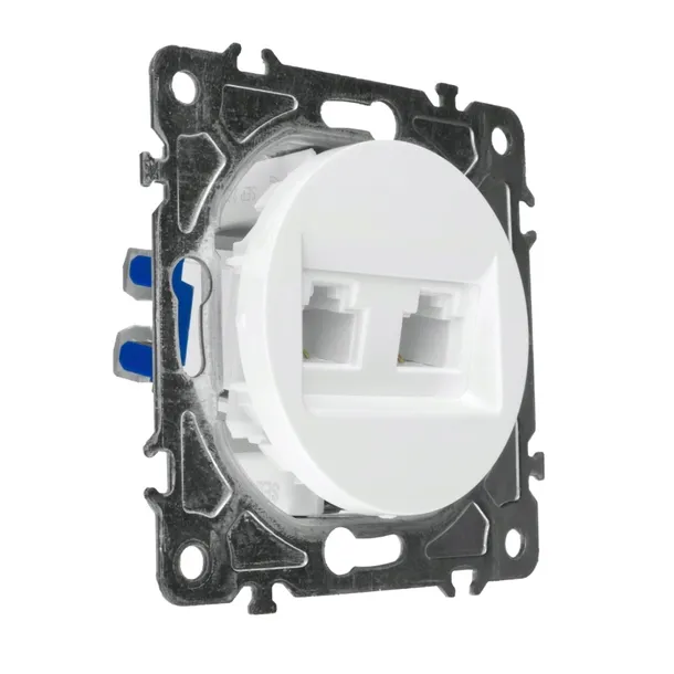 gniazdo-rj45-rj11-biale-oval-stan-nowy