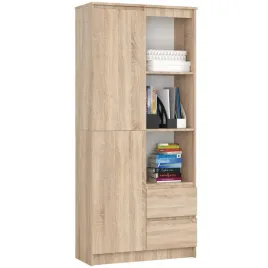 regal-stojacy-r11-80-cm-biurowy-1-drzwi-2-szuflady-7-polek-duzy-dab-sonoma
