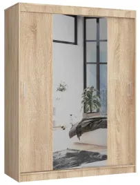 szafa-przesuwna-150-cm-sypialnia-lustro-2-drzwi-6-polek-duza-dab-sonoma