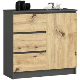 komoda-80-cm-jerry-szafka-bezuchwytowa-1-drzwi-3-szuflady-szara-dab-artisan