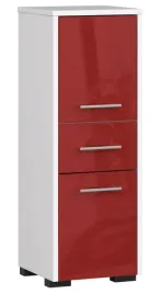 slupek-lazienkowy-czerwony-1-szuflada-3-polki