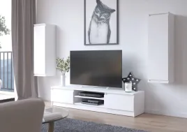 meble-do-salonu-biale-komoda-rtv-witryna-zestaw