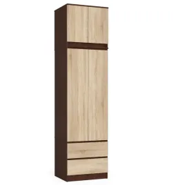 szafa-do-garderoby-z-nadstawka-wenge-sonoma-60cm