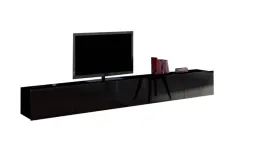 stolik-rtv-czarny-polysk-250cm-wiszacy-lub-stojacy