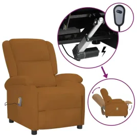 elektryczny-fotel-masujacy-brazowy-obity-aksamitem