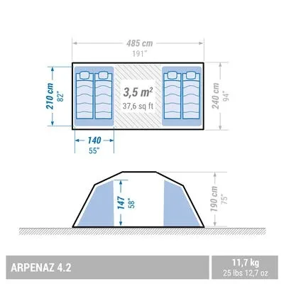 namiot-kempingowy-arpenaz-4-2-stan-nowy