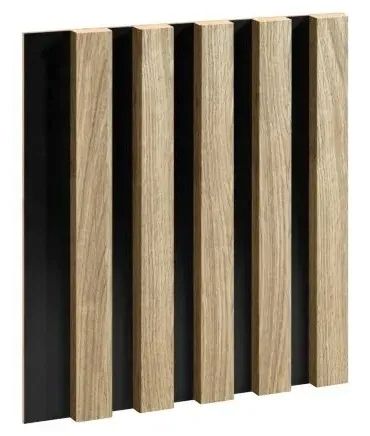 LAMELE ŚCIENNE NA PŁYCIE CZARNEJ DĄB RIVIERA 260x2750mm