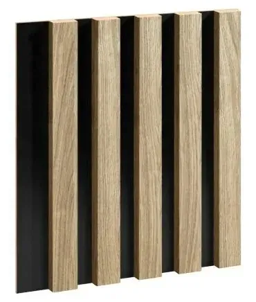LAMELE ŚCIENNE NA PŁYCIE CZARNEJ DĄB RIVIERA 260x2750mm