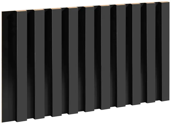 LAMELE ŚCIENNE CZARNE NA PŁYCIE CZARNEJ 510x2750mm