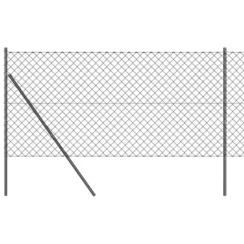 ogrodzenie-z-ogniw-ze-slupkami-szary-1-x-25-m-stal