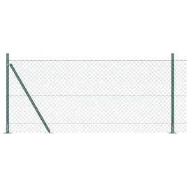 ogrodzenie-z-ogniw-ze-slupkami-zielony-1-x-25-m-stal
