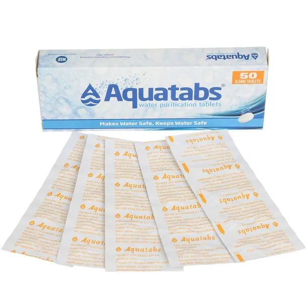 Tabletki do Uzdatniania Wody Odkażające Dezynfekujące Wodę AQUATABS 50L