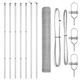 ogrodzenie-z-slupkami-srebrny-1-4-x-10-m-stal-pokryta-pcv