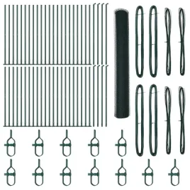 ogrodzenie-z-slupkami-zielony-1-2-x-100-m-stal-pokryta-pcv