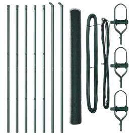 ogrodzenie-z-slupkami-zielony-1-5-x-10-m-stal-pokryta-pcv