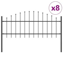 ogrodzenie-ogrodowe-szary-1360-x-75-cm