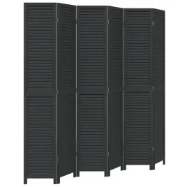 parawan-pokojowy-6-panelowy-czarny-lite-drewno-paulowni