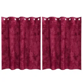 zaslona-z-zaslonami-2-pcs-czerwone-wino-140-x-140-cm-aksamit