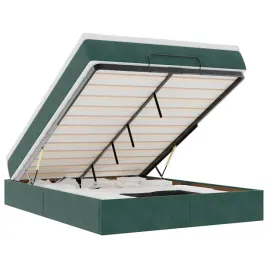 otomana-z-materacem-203x140x235-cm-ciemnozielona-z-bialym-topperem