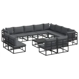 zestaw-sof-na-ogrod-z-poduszka-13-pcs-czarny-aluminium