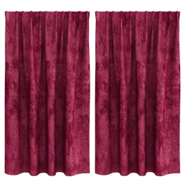 zaslona-z-zaslonami-2-pcs-czerwone-wino-140-x-140-cm-aksamit