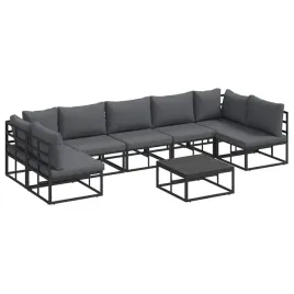 zestaw-sof-na-ogrod-z-poduszka-8-pcs-czarny-aluminium