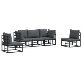 zestaw-sof-na-ogrod-z-poduszka-5-pcs-czarny-aluminium
