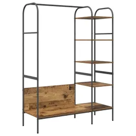 wieszak-na-ubrania-z-polka-brazowy-120-x-44-x-160-cm