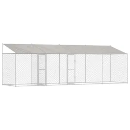 klatka-dla-psa-srebrny-800-x-200-x-256-cm-stal-galwanizowana