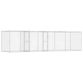 klatka-dla-psa-srebrny-800-x-200-x-200-cm-stal-galwanizowana