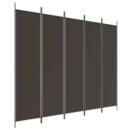 parawan-skladany-z-tkaniny-i-zelaza-5-panelowy-brazowy-250x200-cm