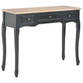 konsola-z-szufladami-czarno-brazowa-mdf-drewno-sosnowe-100x35x78cm