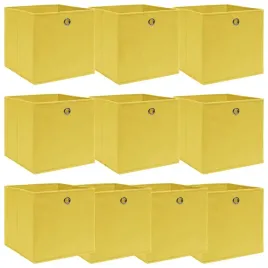 zolte-skladane-pudla-do-przechowywania-z-wlokniny-32x32x32-cm