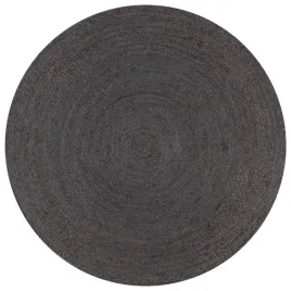 dywanik-z-plecionej-juty-recznie-wykonany-ciemnoszary-o-90-cm