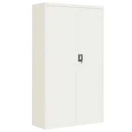 szafka-na-dokumenty-z-regulowanymi-polkami-stal-biala-105x40x180-cm