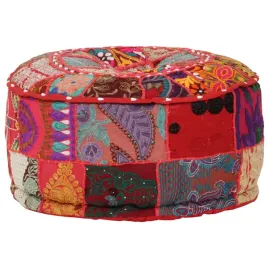 recznie-wykonany-puf-vintage-patchworkowy-wzor-40-x-20-cm-bawelna