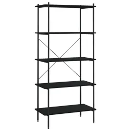 regal-z-polkami-stalowo-drewnopochodny-czarny-80x40x163-cm