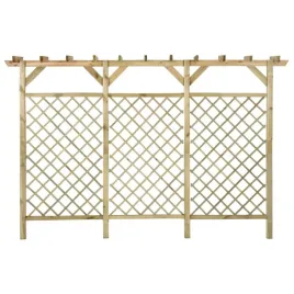 drewniany-plot-z-kratka-i-pergola-impregnowany-sosnowy-300x50x200-cm