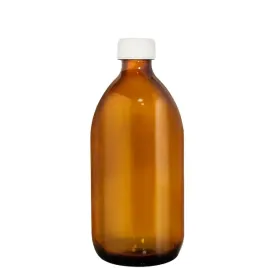 butelka-szklana-500ml-brazowa-z-nakretka-pp-biala